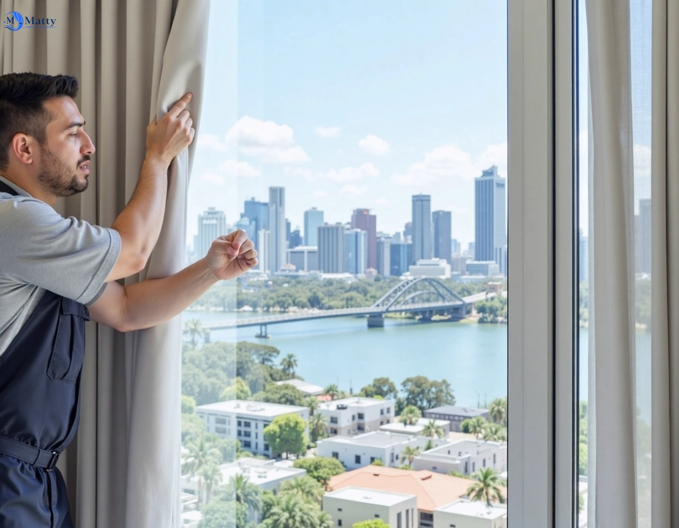Professional curtain steam cleaning service edensor-park-nsw QLD by Matty Curtain Cleaning