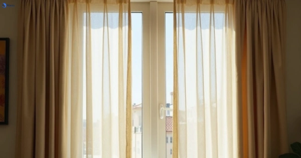 Dull dusty drapes in edensor-park-nsw before professional cleaning